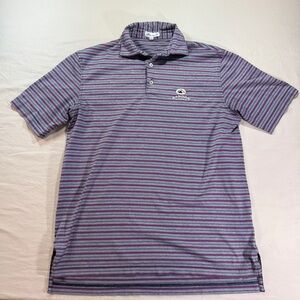 Peter Millar Polo Shirt Mens S Nay/Pink Bandon Dunes Embroidered Golf Resort